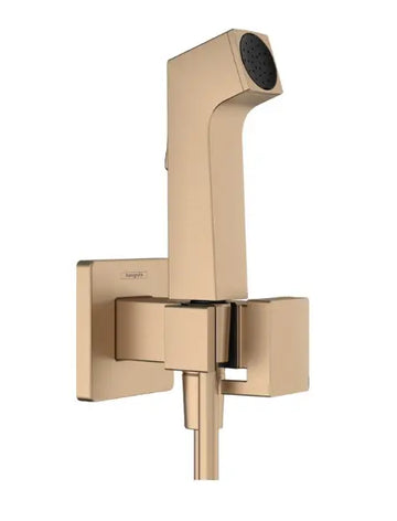 Set Hansgrohe dus incastrat igiena intima e cu mixaj, suport dus, furtun 1, 25M, brushed bronze ( necesita corp incastrat 29235180)