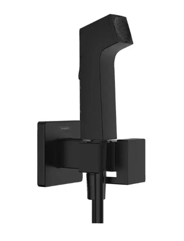 Set Hansgrohe dus incastrat igiena intima e cu mixaj, suport dus, furtun 1, 25M, negru mat ( necesita corp incastrat 29235180)
