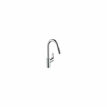 Baterie bucatarie pipa inalta extractibila focus Hansgrohe E2, crom