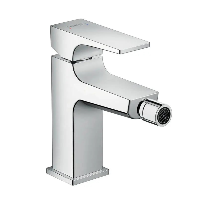 Baterie bideu Hansgrohe Metropol cu ventil click-clack, crom