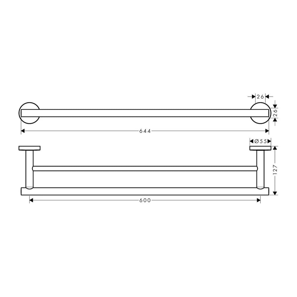 Suport prosop dublu Hansgrohe Logis Universal crom