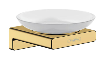 Sapuniera cu suport addstoris, Hansgrohe polished gold optic, auriu lucios