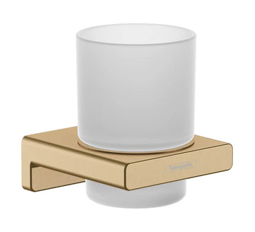 Pahar cu suport addstoris, Hansgrohe brushed bronze