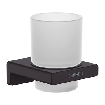 Pahar cu suport addstoris, Hansgrohe negru mat