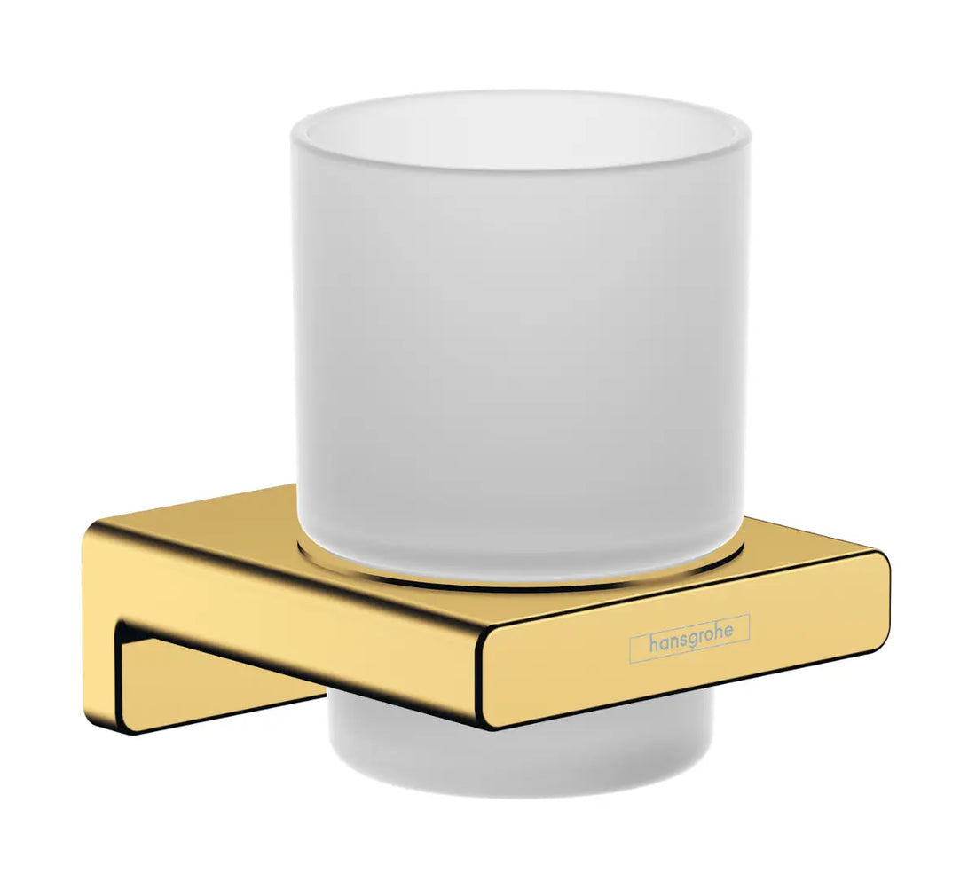 Pahar cu suport Hansgrohe Addstoris polished gold optic, auriu lucios