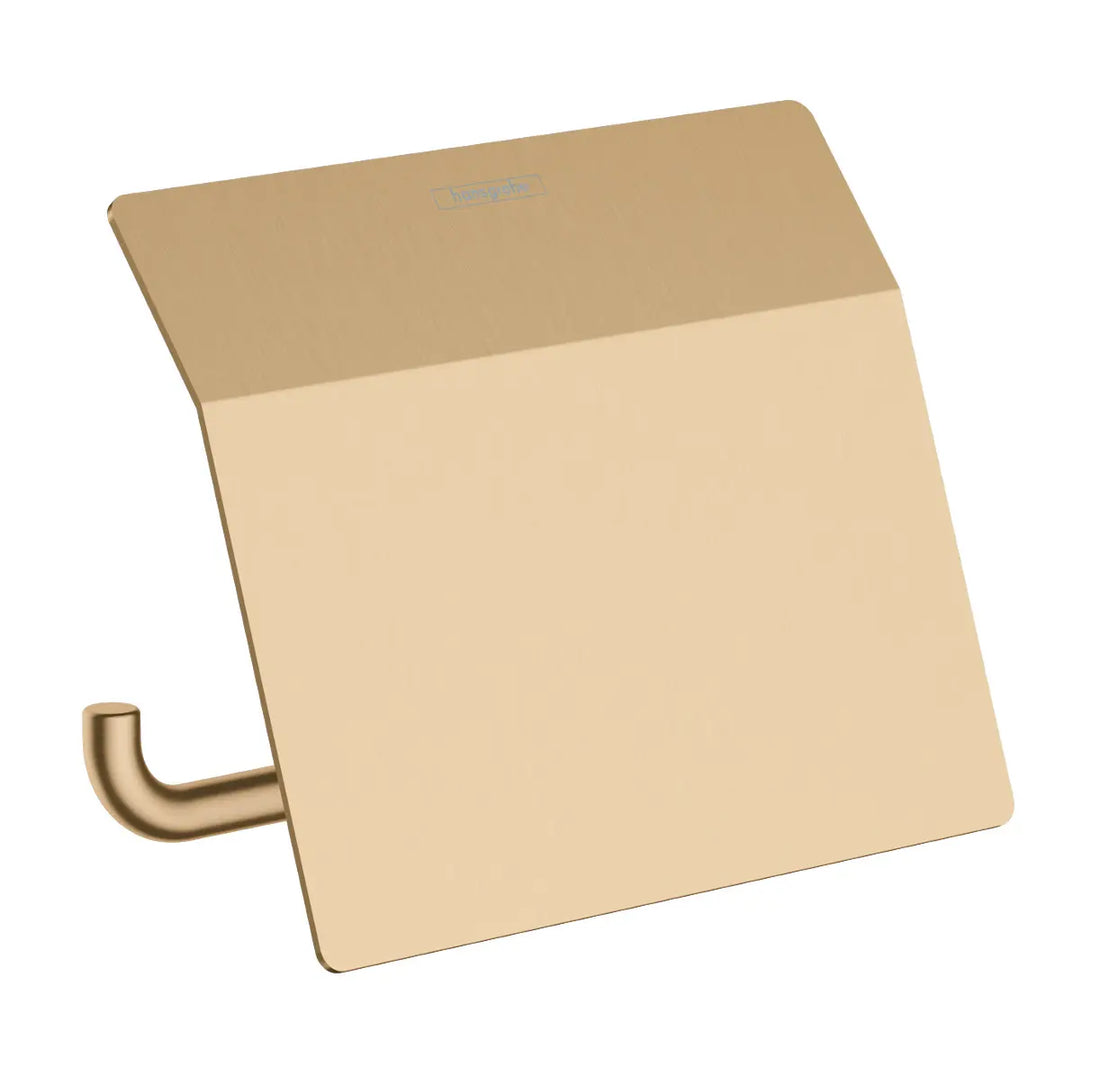 Suport hartie igienica cu aparatoare Hansgrohe Addstoris brushed bronze