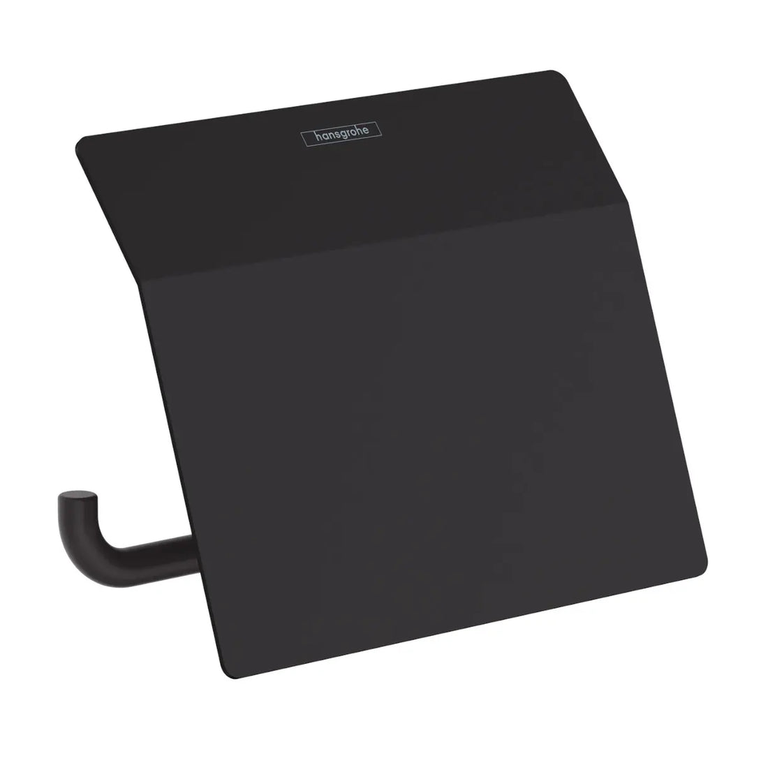 Suport hartie igienica cu aparatoare Hansgrohe Addstoris negru mat