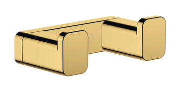 Carlig dublu addstoris Hansgrohe , polished gold optic, negru mat