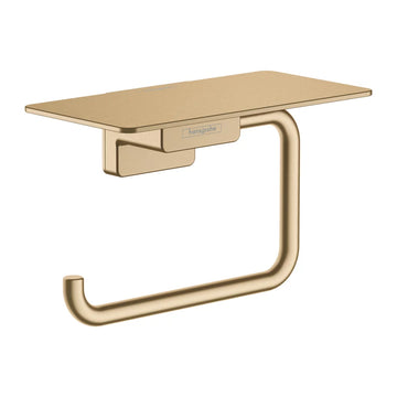Suport hartie igienica addstoris Hansgrohe cu etajera, brushed bronze