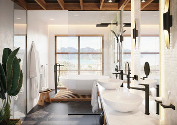 Oglinda cosmetica addstoris Hansgrohe negru mat