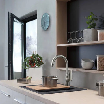 Chiuveta Hansgrohe bucatarie 1 cuva S510-F450, culoare graphite black, alb, crom, negru