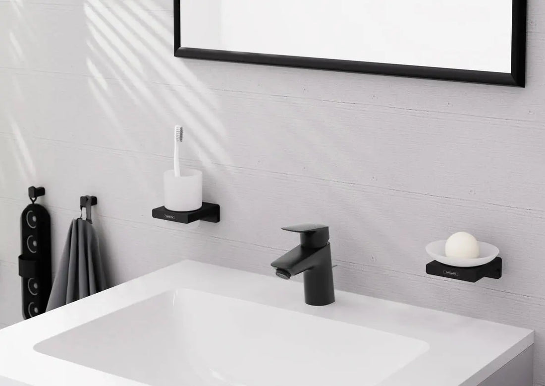 Baterie lavoar Hansgrohe Logis 70, negru mat