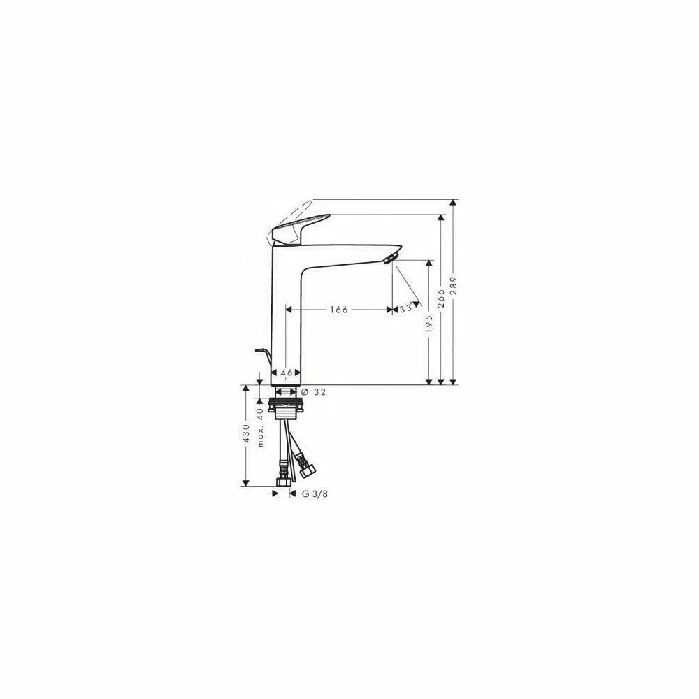 Baterie lavoar inalta Hansgrohe Logis 190