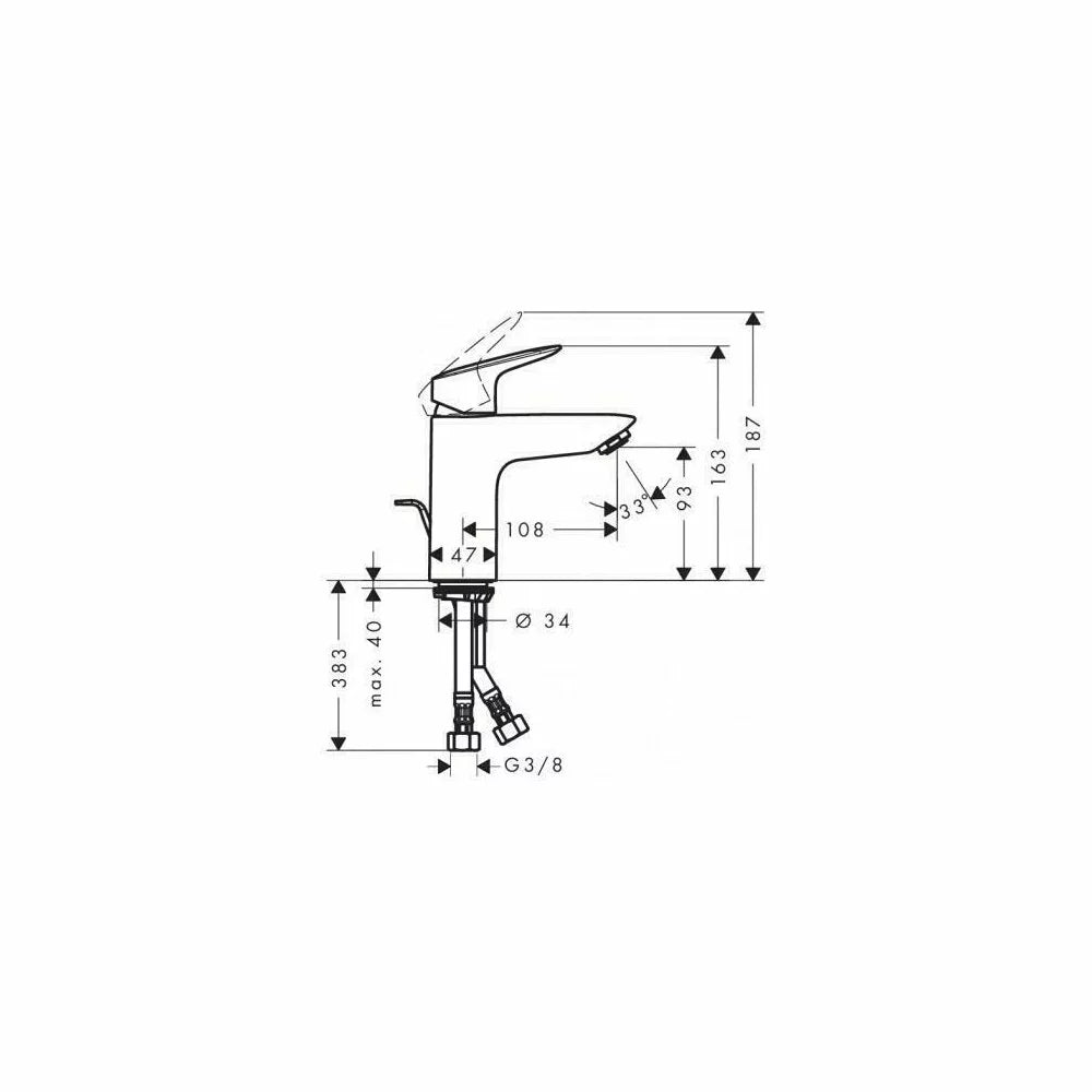 Baterie lavoar Hansgrohe Logis 100