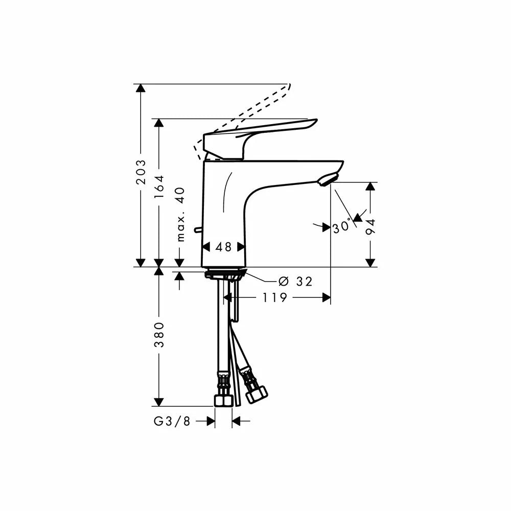 Baterie lavoar Hansgrohe Logis E 100