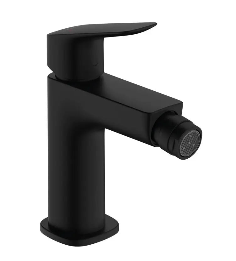 Baterie bideu Hansgrohe Logis Fine 110 cu ventil pop up, negru mat