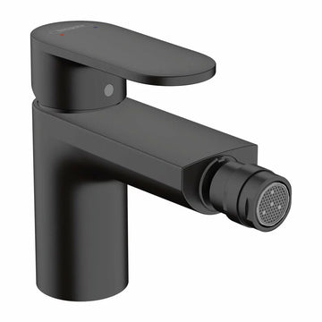 Baterie bideu vernis Hansgrohe blend cu ventil, negru mat