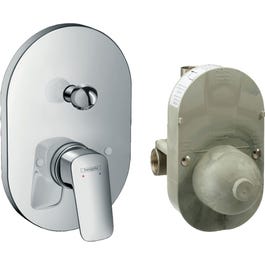 Baterie incastrata cada/dus logis, Hansgrohe cu diverter (set instalare inclus)