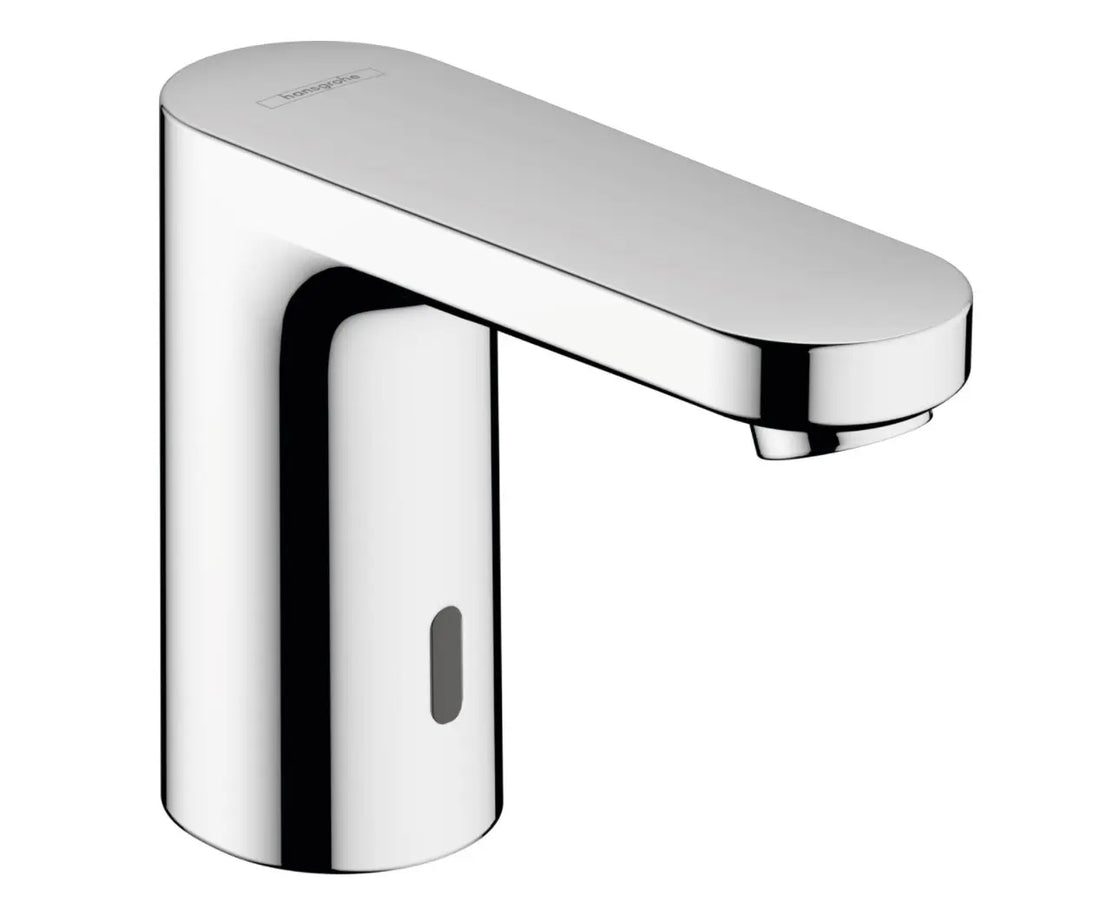 Baterie electronica lavoar Hansgrohe Vernis Blend cu pre-setarea temperaturii, baterie 6V, crom