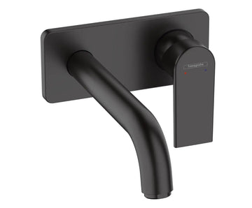 Ornament baterie incastrata lavoar vernis Hansgrohe shape pipa 205 mm, negru mat