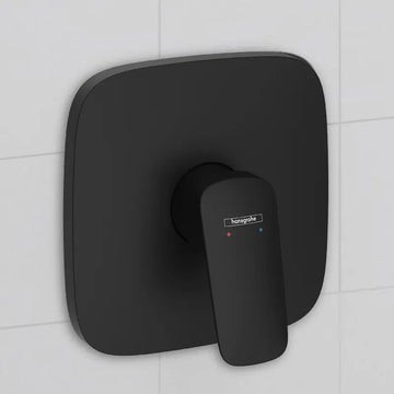 Ornament baterie incastrata dus logis, Hansgrohe negru mat