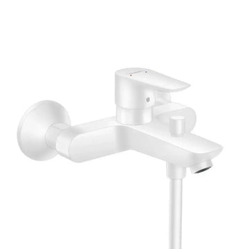 Baterie cada talis Hansgrohe e, matt white, negru mat