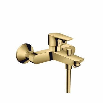 Baterie cada talis Hansgrohe e, polished gold optic, negru mat