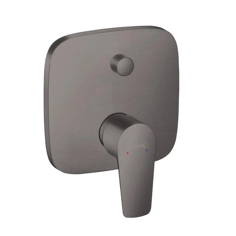 Ornament baterie cada Hansgrohe Talis E brushed black chrome, negru mat