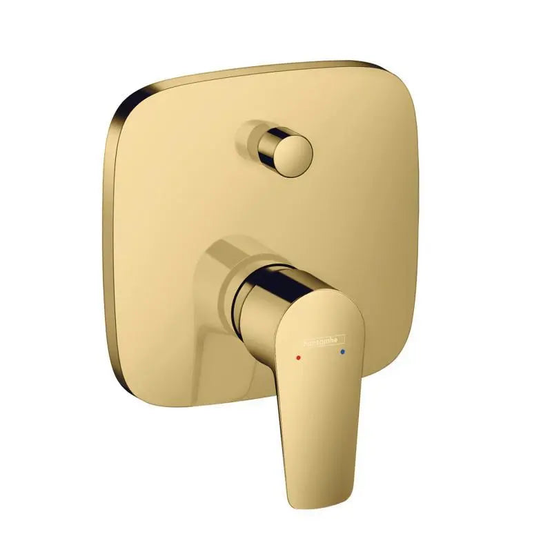 Ornament baterie cada Hansgrohe Talis E polished gold optic, negru mat
