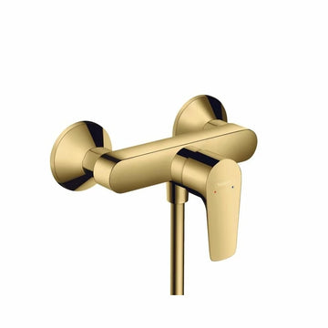 Baterie dus talis Hansgrohe e, polished gold optic, negru mat