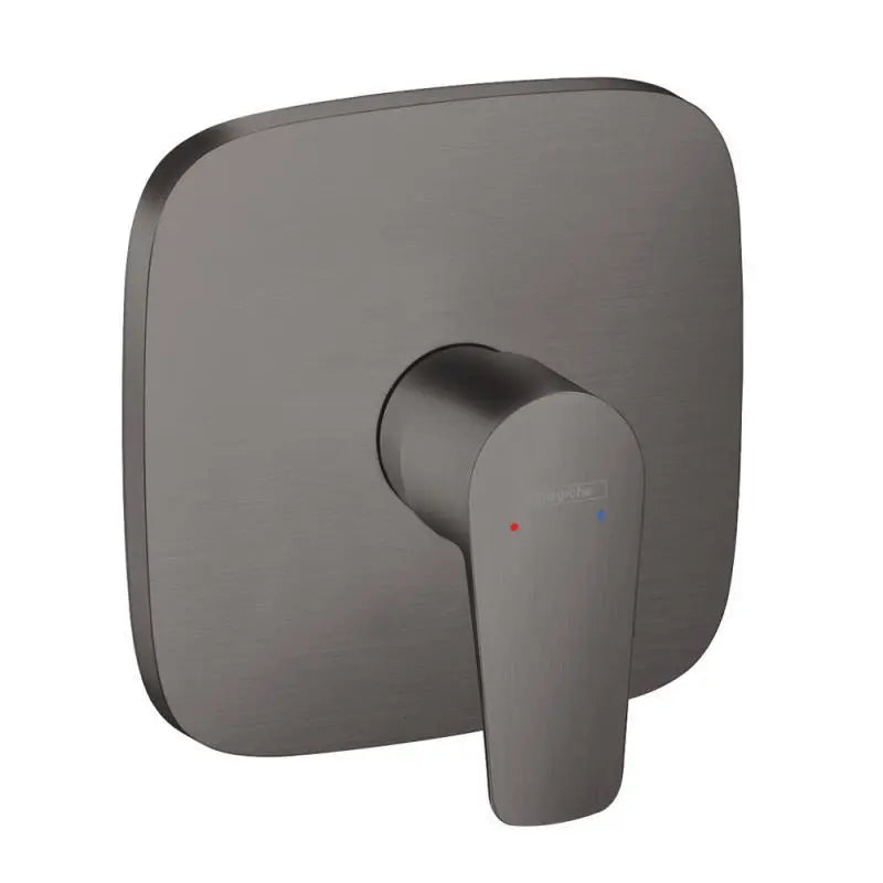 Ornament baterie dus Hansgrohe Talis E brushed black chrome, negru mat, necesita corp ingropat, montaj incastrat