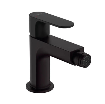 Baterie bideu rebris Hansgrohe s cu ventil pop up, negru mat