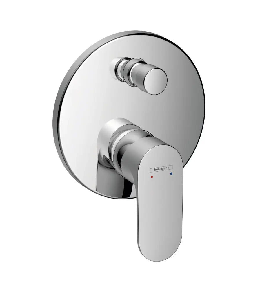 Ornament baterie incastrata cada Hansgrohe Rebris s, crom, necesita corp ingropat, montaj incastrat