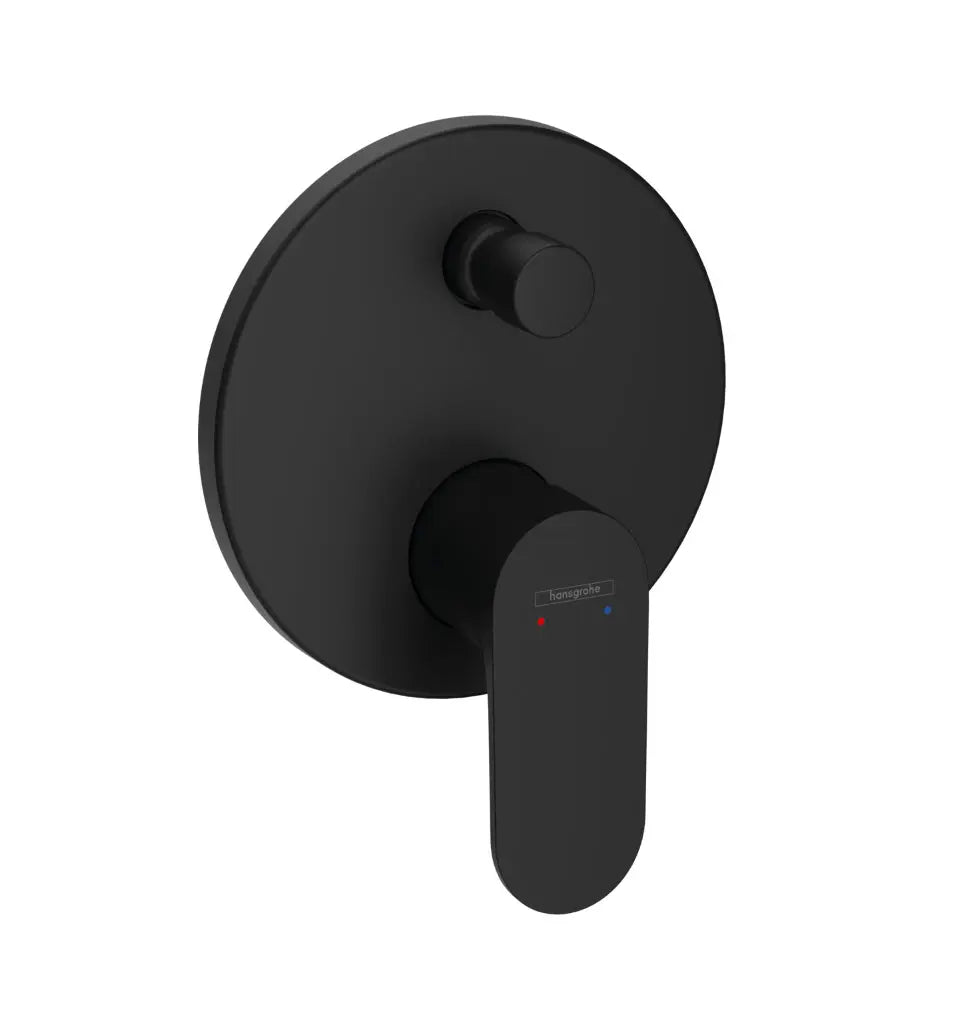 Ornament baterie incastrata cada Hansgrohe Rebris s, negru mat, necesita corp ingropat, montaj incastrat