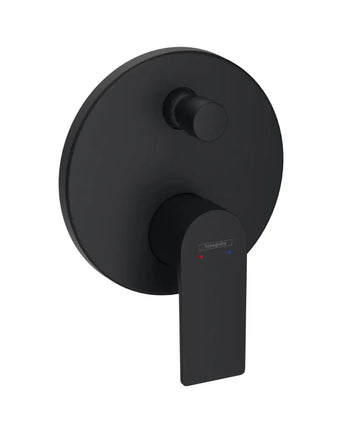 Ornament baterie incastrata cada rebris Hansgrohe e, negru mat