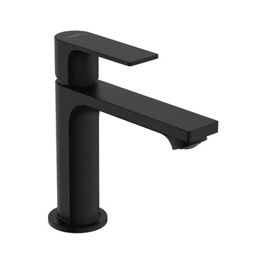 Baterie lavoar rebris Hansgrohe e 110 cool start cu ventil pop up, negru mat