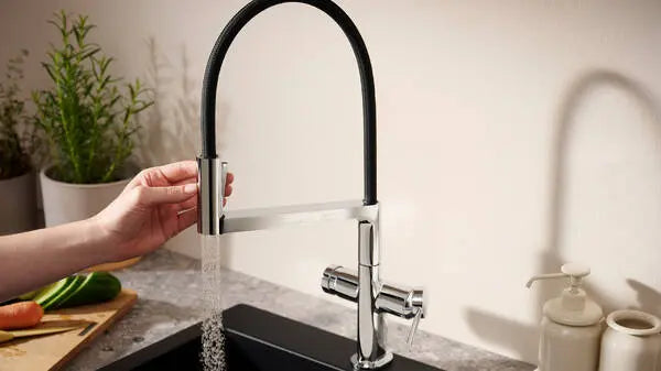 Baterie bucatarie Hansgrohe Talis select M54 powder rain, 3 jet, crom