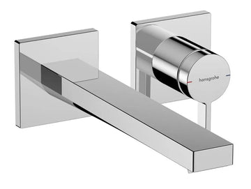 Ornament baterie incastrata lavoar tecturis Hansgrohe e, pipa 225 mm, eco smart, crom