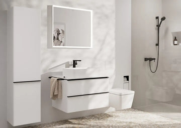 Baterie lavoar tecturis Hansgrohe e 240 fine, coolstart ecosmart +, fara ventil, negru mat