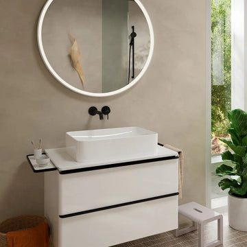 Ornament baterie incastrata lavoar tecturis Hansgrohe s pipa 16.5 cm , negru  mat