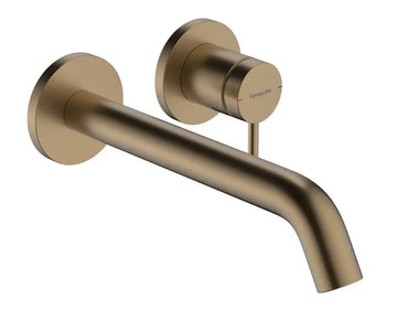 Ornament baterie incastrata lavoar tecturis Hansgrohe s ecosmart plus, cu pipa 22.5 cm , brushed bronze