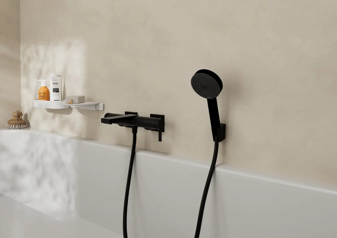 Baterie cada Hansgrohe Tecturis E negru mat