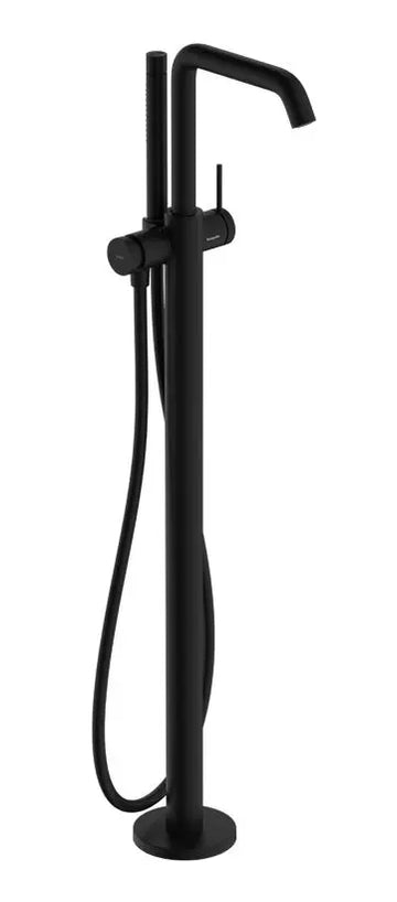 Baterie cada cu montaj pe pardoseala tecturis Hansgrohe s, negru mat