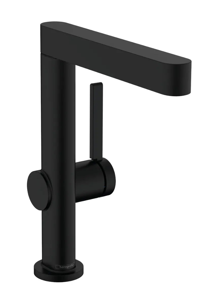 Baterie lavoar Hansgrohe Finoris 230 cu ventil push-open, negru mat