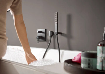Ornament baterie incastrata cada finoris, Hansgrohe negru mat