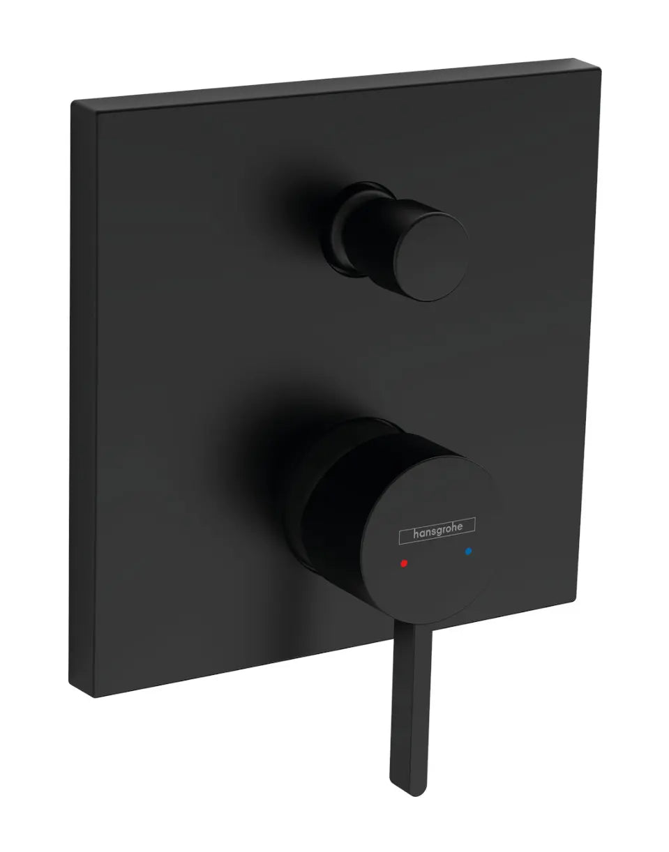Ornament baterie incastrata cada Hansgrohe Finoris negru mat, necesita corp ingropat, montaj incastrat