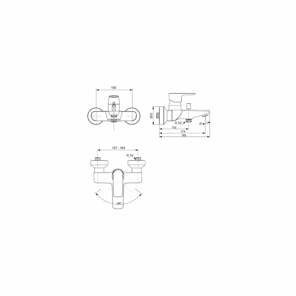 Baterie cada Ideal Standard Connect Air