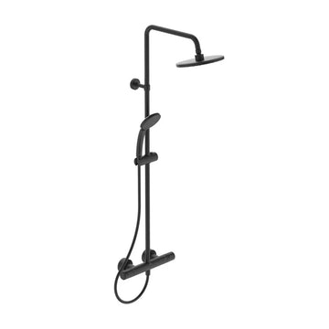 Sistem dus ceratherm Ideal Standard T25 silk black, cap dus 200MM, furtun 175MM si para 100MM