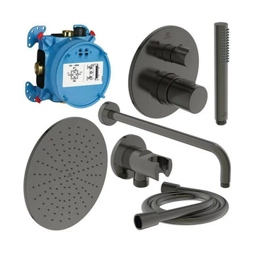 Sistem dus incastrat termostatic ceratherm Ideal Standard T100 negru mat