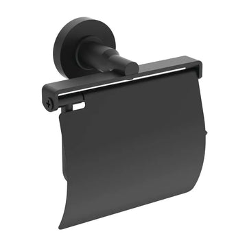 Suport hartie igienica cu aparatoare iom, Ideal Standard silk black, negru mat